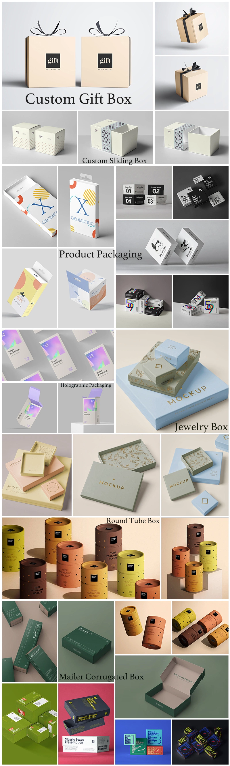 Custom Logo Printing Luxury Hair Extension Packaging Drawer Boxes, Wig Hair Packaging Box