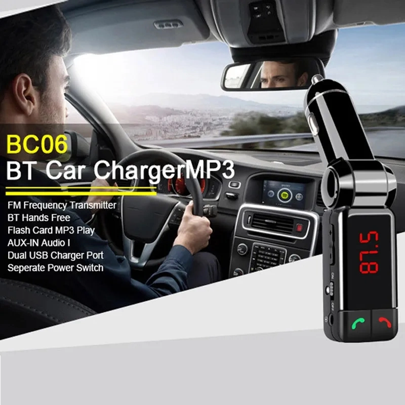 Car Kit Handsfree Aux Audio PC Smart Model Support Charging Phone USB Flash Drive Car Charger China FM Transmitter Modulator Car MP3 Player